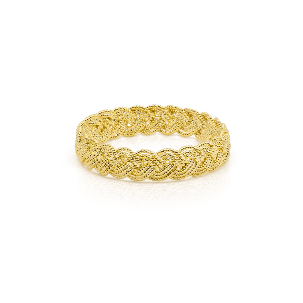 GOLD VERMEIL BRAIDED RING OH VOILA JEWELRY