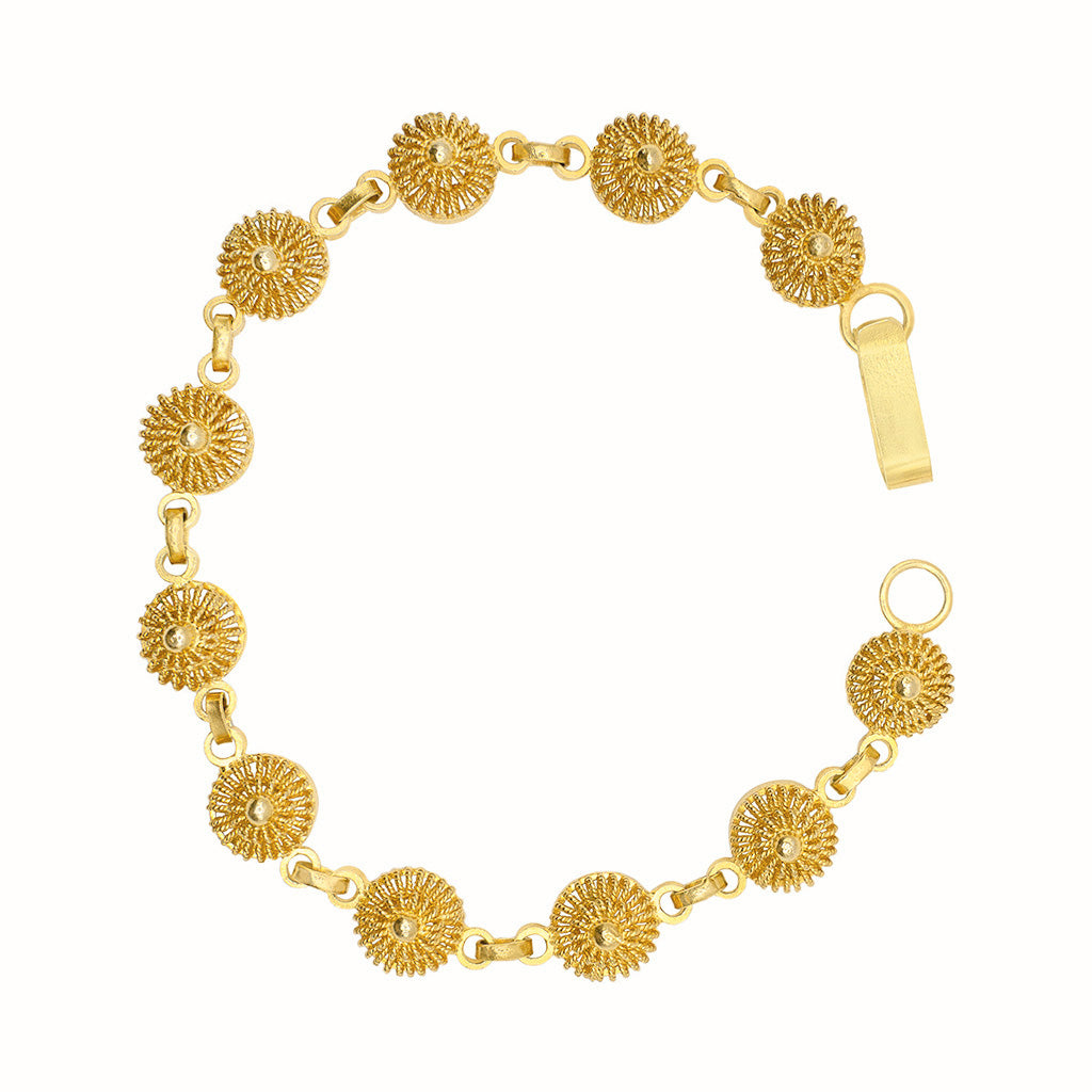 Gold Vermeil Coral  Bracelet OH VOILA JEWELRY