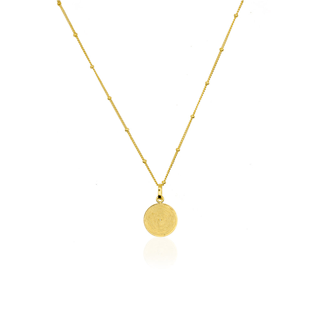 OH Voila Round Cosmos Pendant Gold