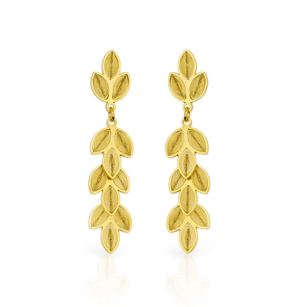 LAUREL DANGLING EARRINGS Gold but Oh Voila Jewelry