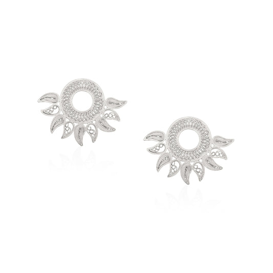 OH Voila Sunflower Earrings Silver