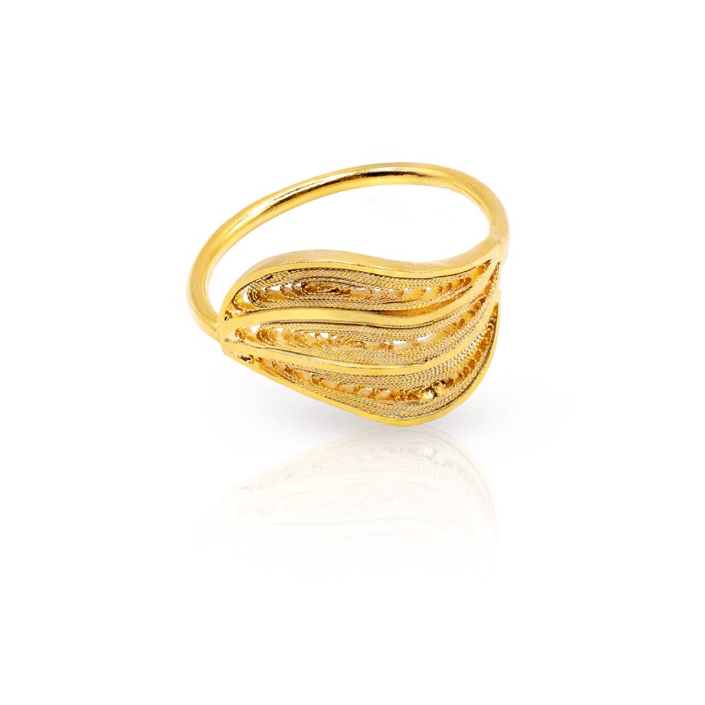 18K Gold Wave RING OH VOILA JEWELRY