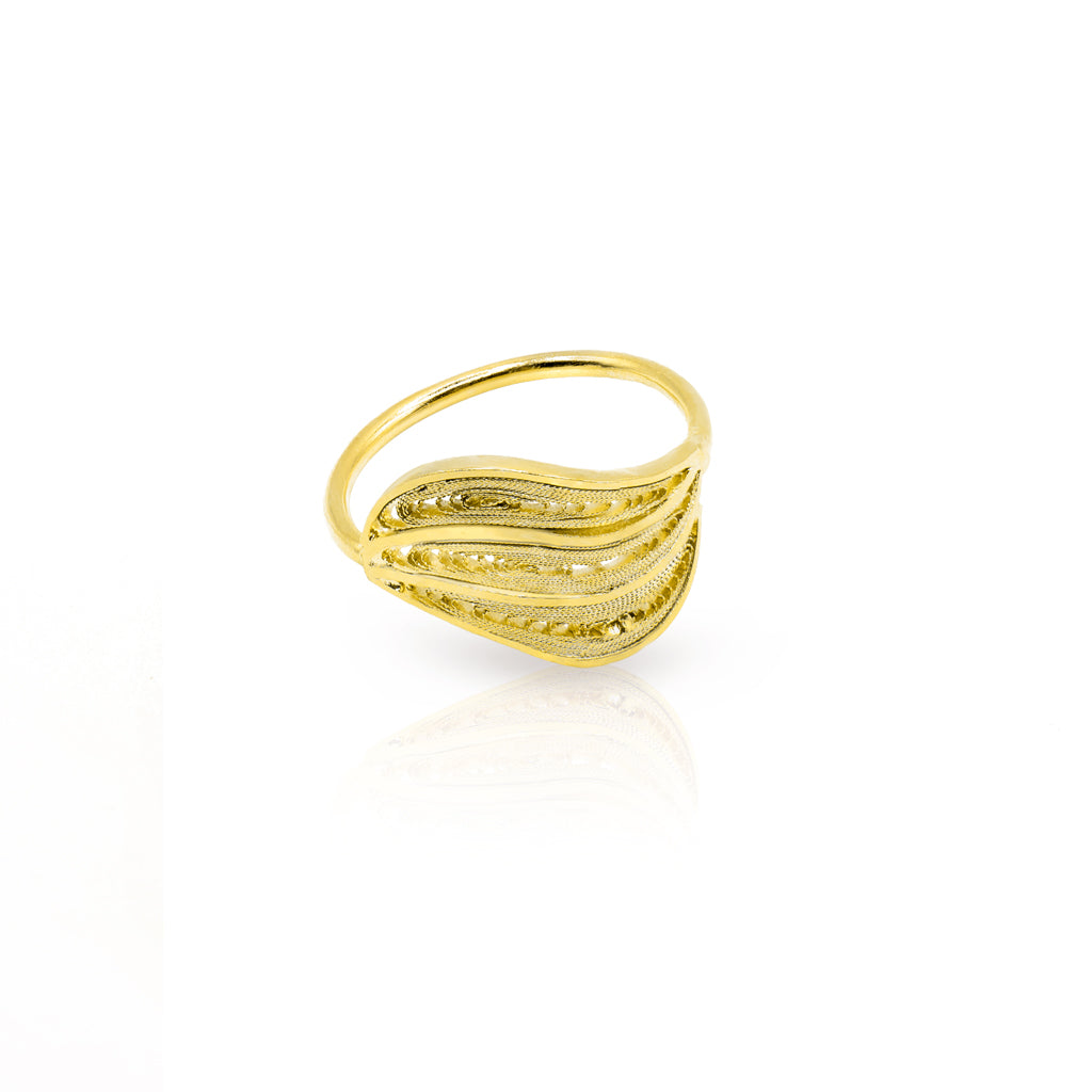 Gold Vermeil Wave RING OH VOILA JEWELRY